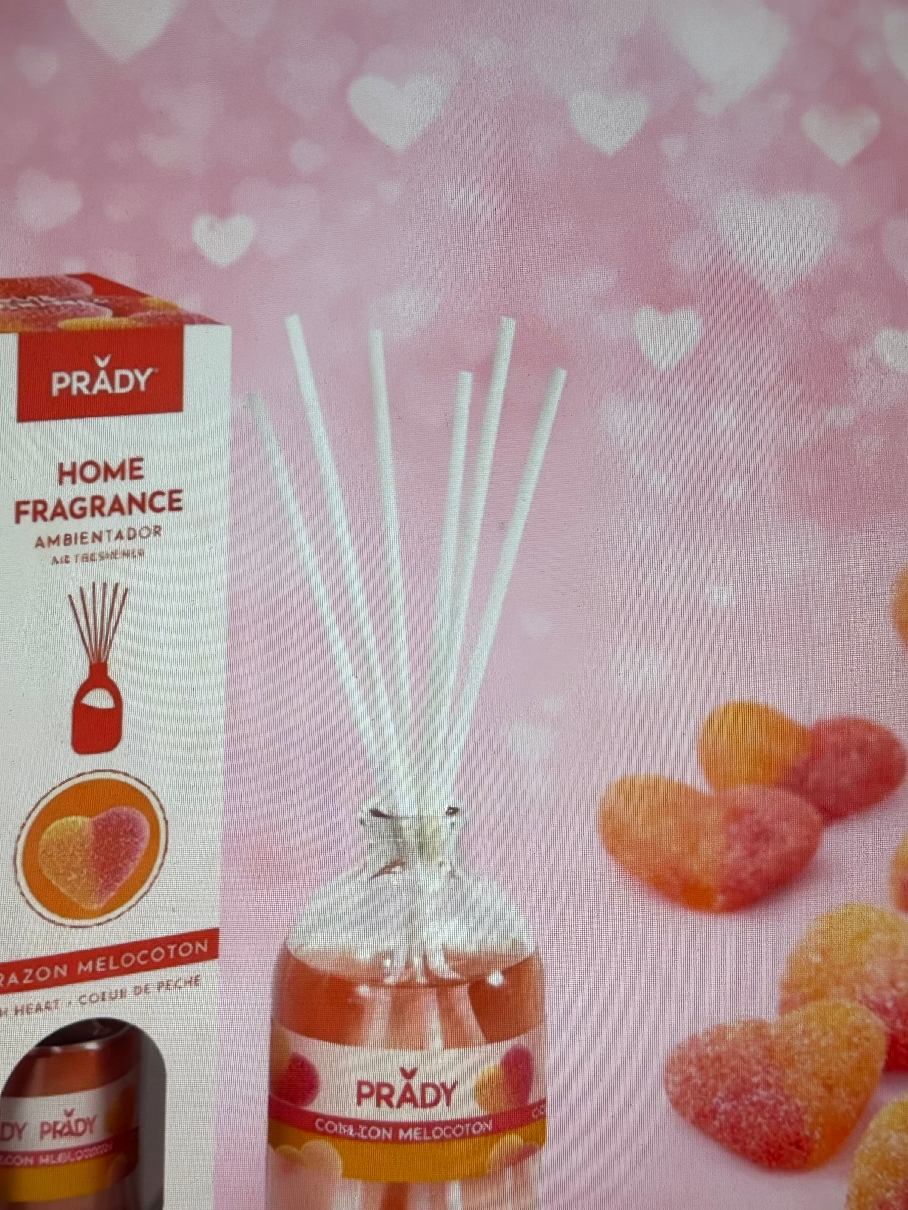 Diffuseur mikado Prady saveur Bonbon coeur de pêche