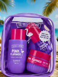 Travel bag summer pink Flamingo 3 pièces